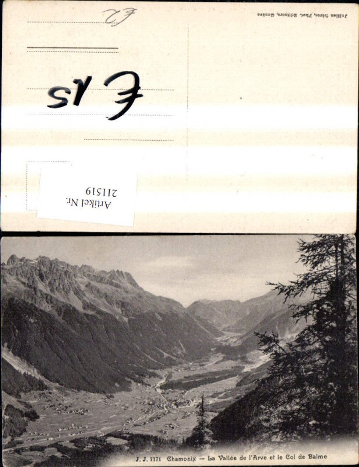 211519,Chamonix La Vallee de l Arve et le Cole de Balme