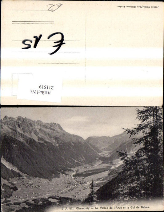 211519,Chamonix La Vallee de l Arve et le Cole de Balme
