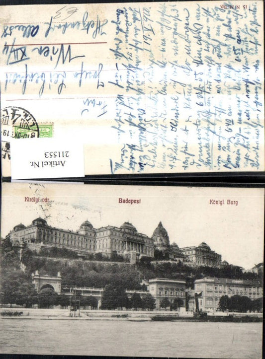 211553,Budapest Kiralyi Var Königliche Burg Schiff Dampfer i. Vordergrund