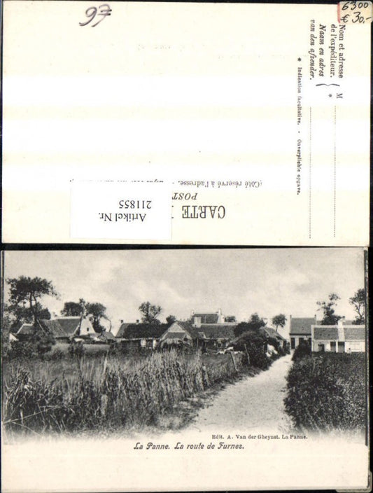 211855,La Panne La route de Furnes Straßenansicht