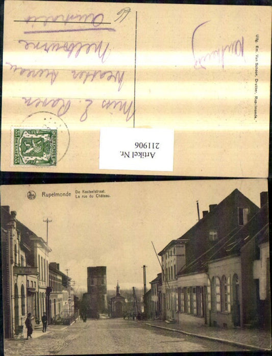211906,Rupelmonde De Kasteelstraat La rue du Chateau Straßenansicht