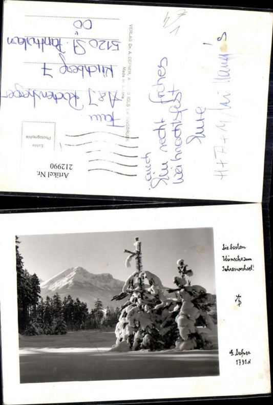 212990,Dr. Defner 1731 W Die besten Wünsche z. Jahreswechsel Winterlandschaft