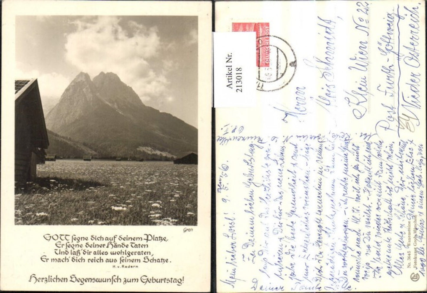 213018,Fotokunst Groh 3645 Waxensteine Geburtstag Spruch Text