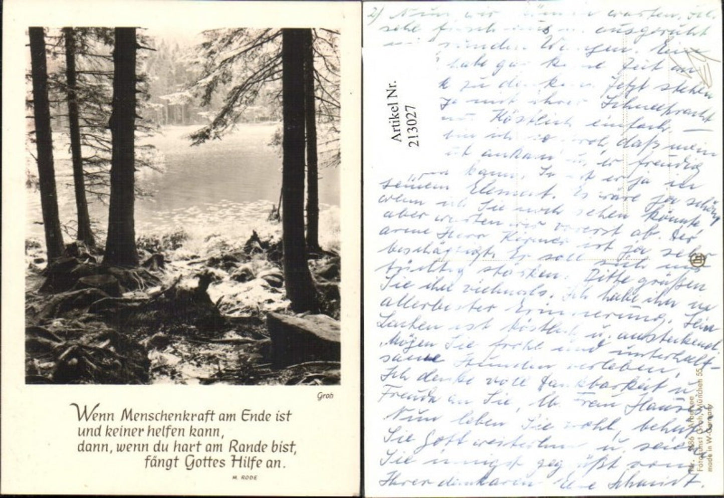213027,Fotokunst Groh 5686 Arbersee Spruch Text v. M. Rode