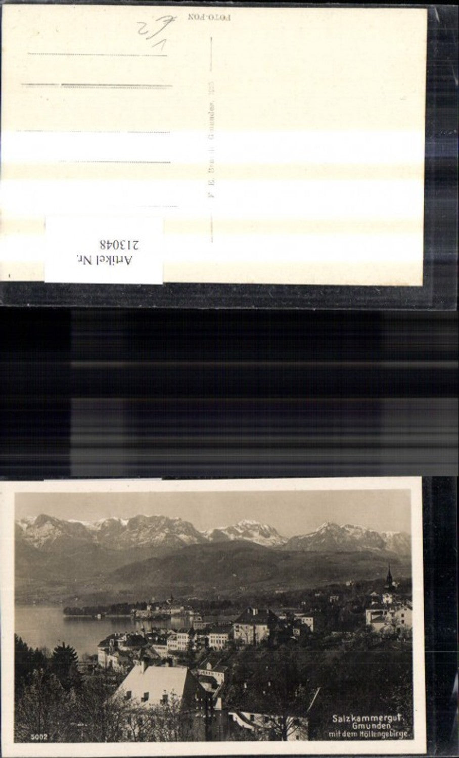 213048,Gmunden m. d. Höllengebirge Salzkammergut pub F. E. Brandt 5002