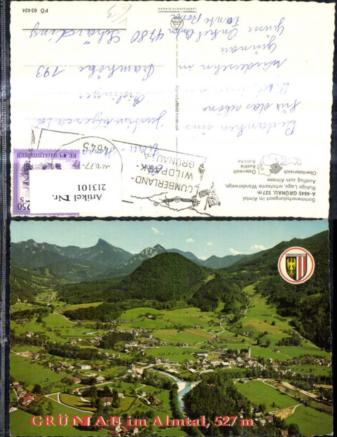 213101,Grünau i. Almtal Luftbild pub Alpina Druck