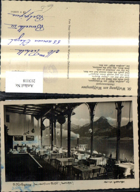 213118,St Wolfgang a. Wolfgangsee Salzkammergut Hotel Weisses Rössl Terrasse