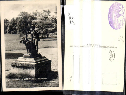 213134,Bad Ischl Figur a. d. Kaiser Park Statue pub Foto Hofer 108