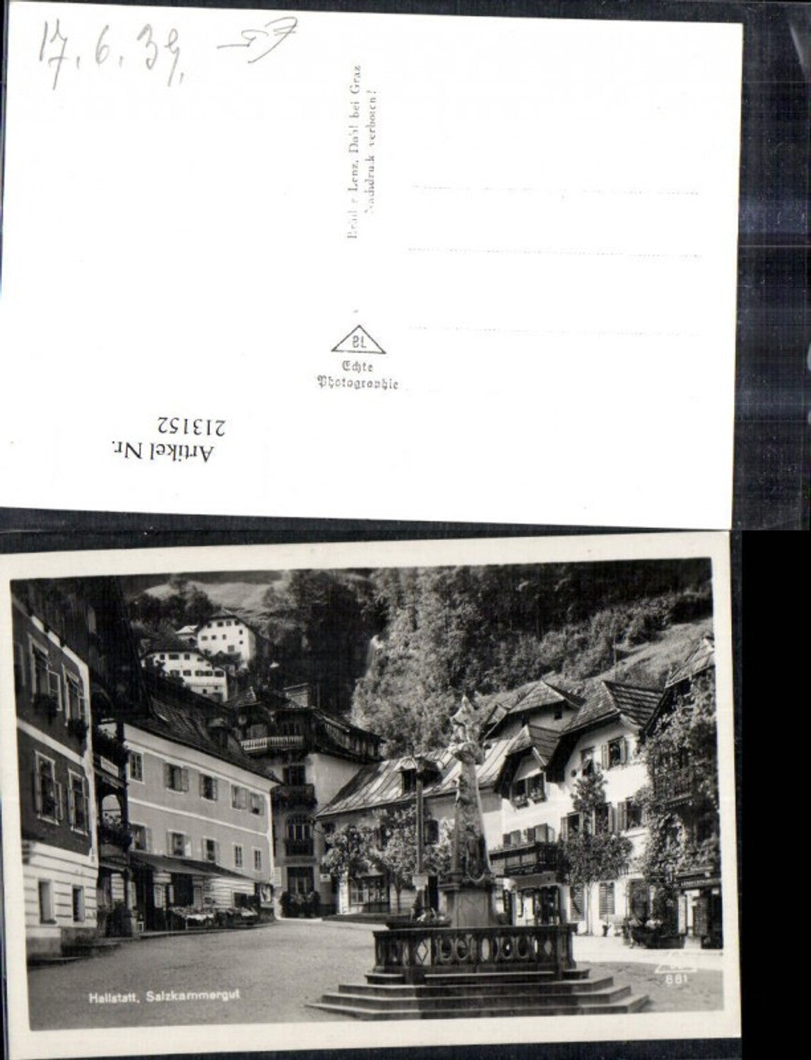 213152,Foto Ak Hallstatt Salzkammergut