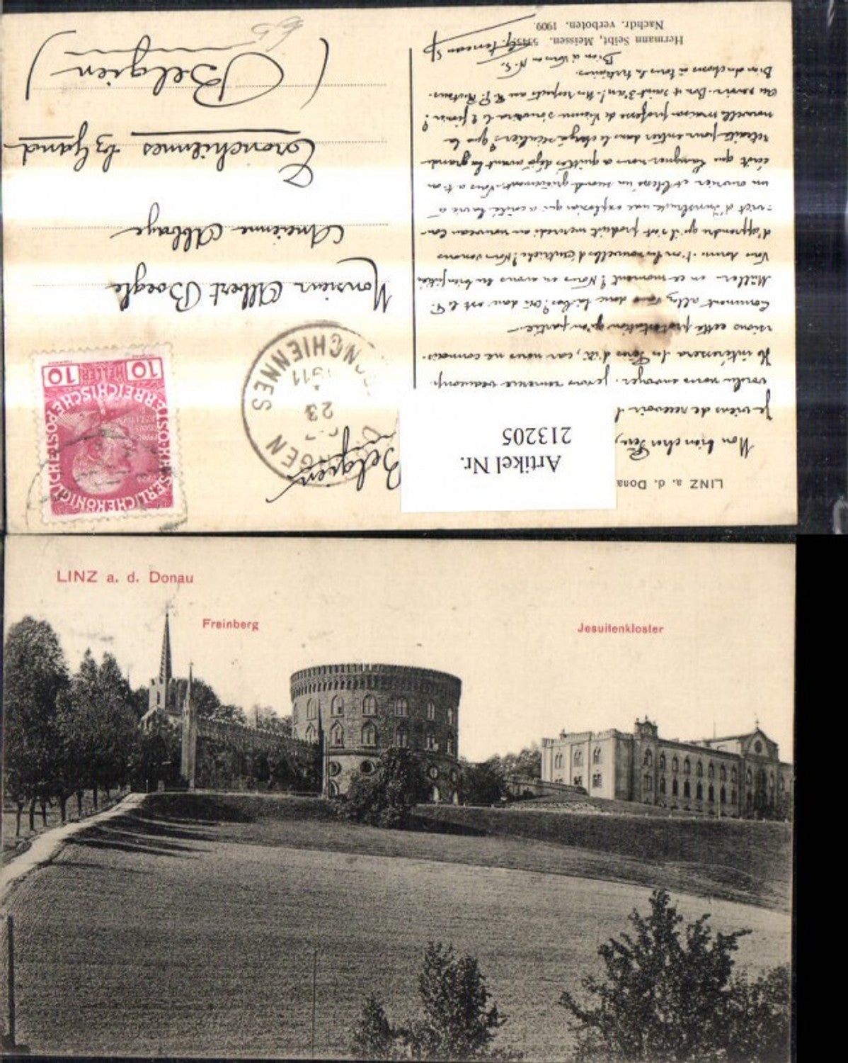 213205,Linz a. d. Donau Freinberg Jesuitenkloster Kloster u. Kirche