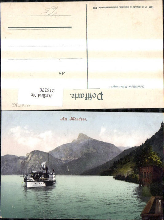 213270,Am Mondsee See Dampfer pub Brandt 193