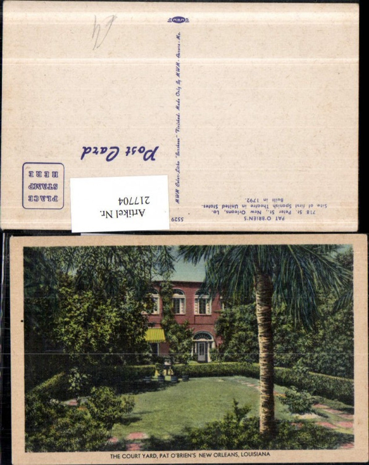 Alte Ansichtskarte – Old Postcard
