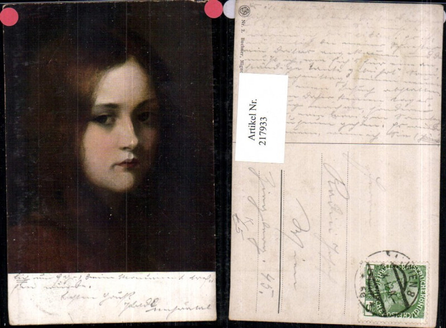 217933,Künstler AK Mignon Frau Mädchen Portrait pub ESA 2