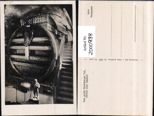 2000998,Heidelberg Das große Heidelberger Fass 212422 Liter fassend