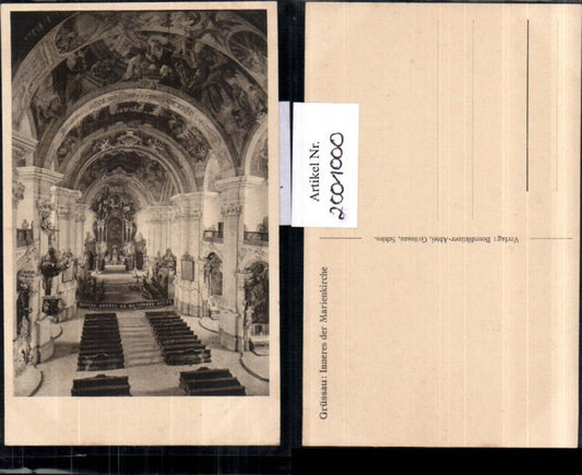 2001000,Grüssau b. Krzeszow Marienkirche Kirche Innenansict