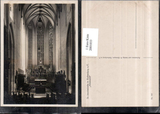 2001033,St Jacobskirche Kirche in Rothenburg ob der Tauber „Mittelschiff“ Innenansicht
