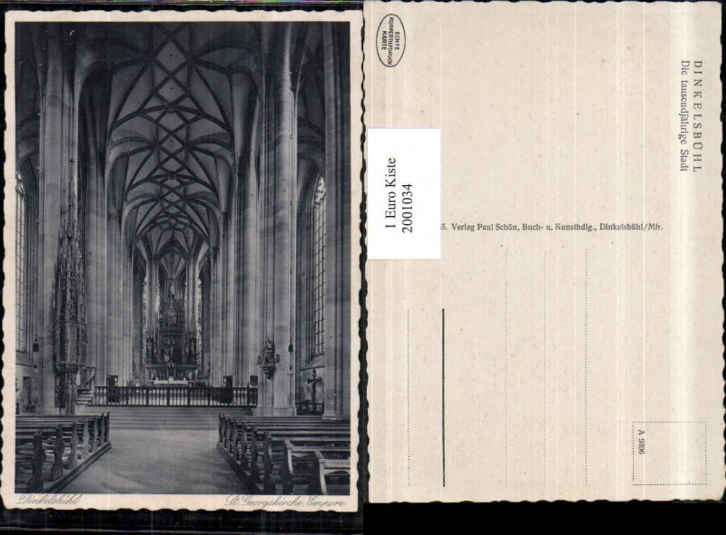 2001034,Dinkelsbühl St Georgskirche Kirche Empore Innenansicht