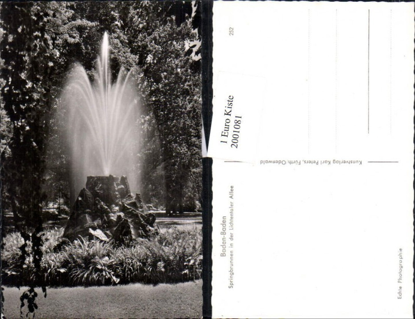2001081,Baden-Baden Springbrunnen Brunnen i. d. Lichtentaler Allee