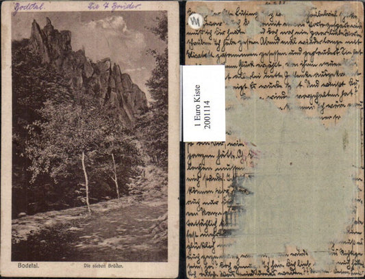 2001114,Bodetal b. Thale Die sieben Brüder Bergkulisse