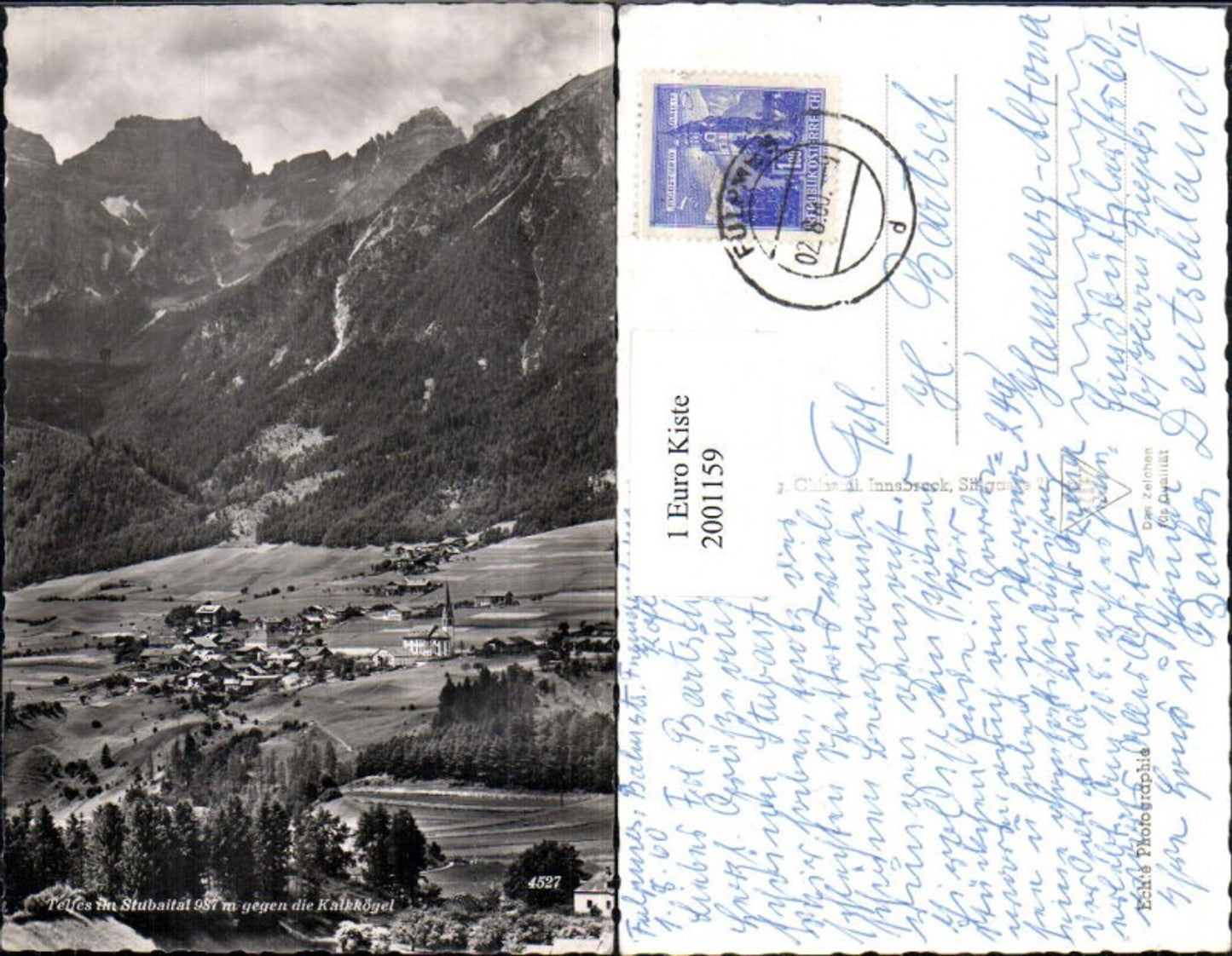 2001159,Telfes im Stubaital Totale geg. d. Kalkkögel