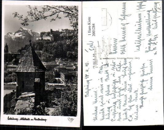 2001284,Salzburg Altstadt m. Untersberg Burg Festung