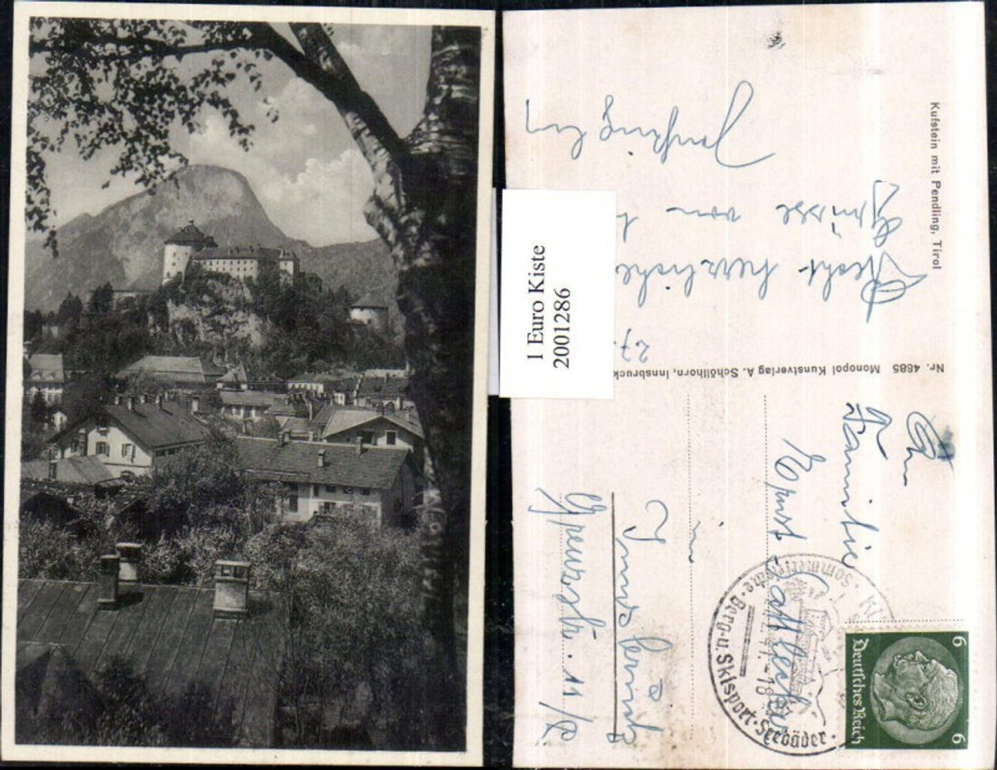 2001286,Kufstein Teilansicht m. Pendling u. Festung