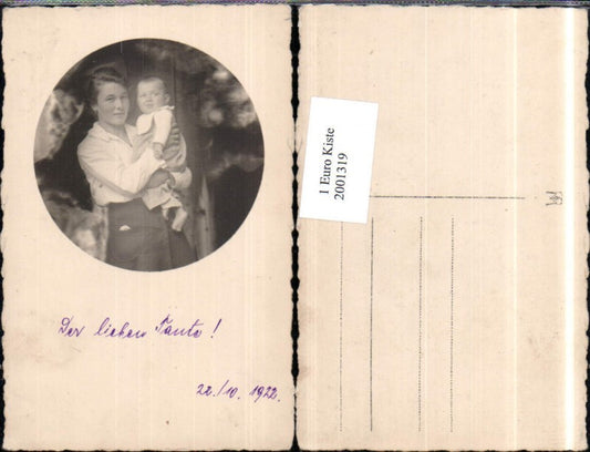2001319,Frau m. Kind Baby 1922