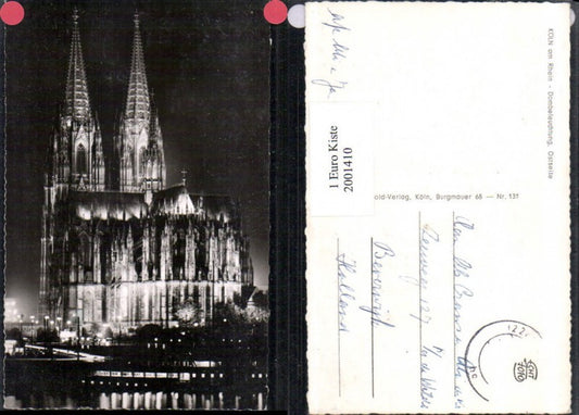 2001410,Köln am Rhein Dom Kirche Dombeleuchtung Ostseite