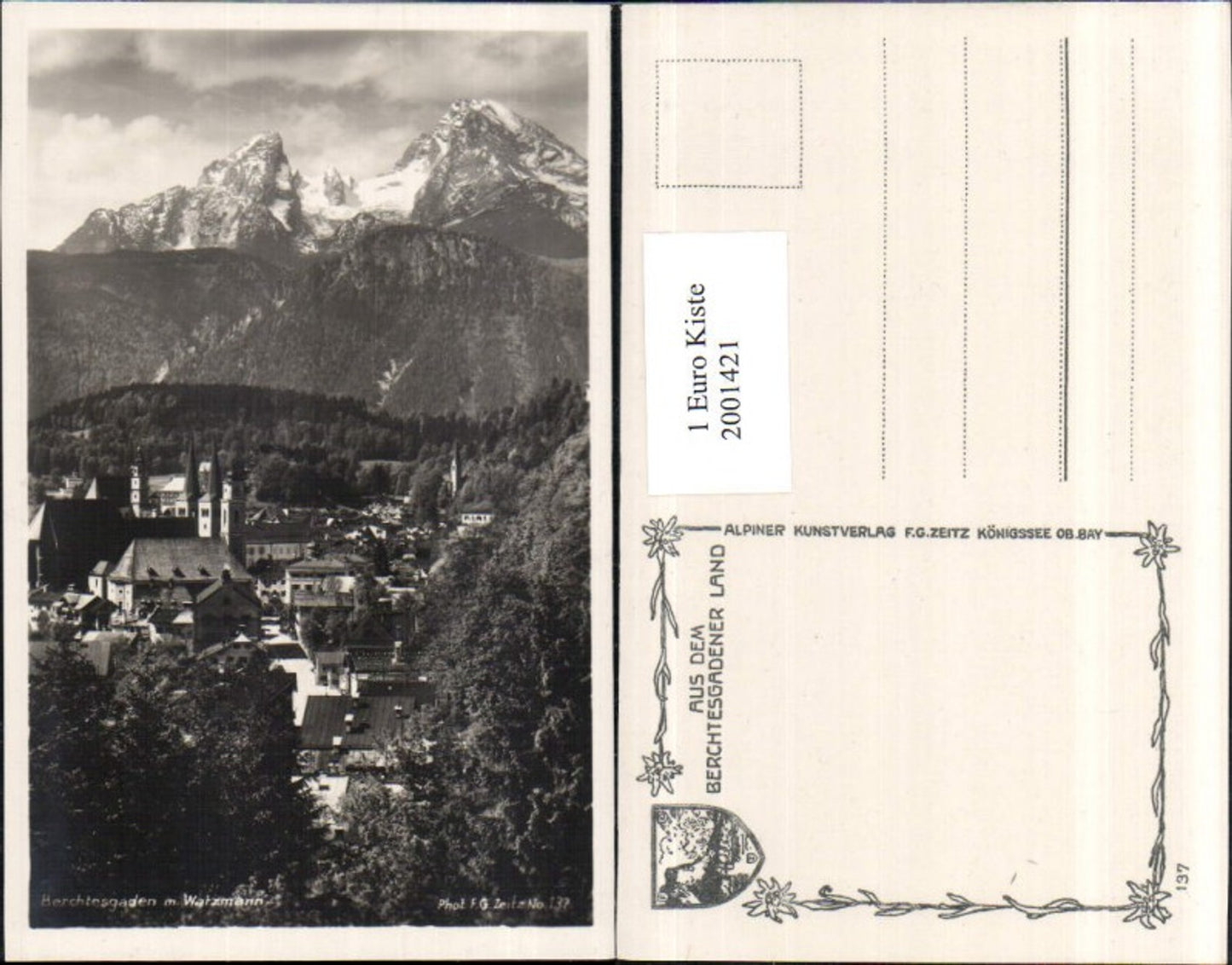2001421,Berchtesgaden Teilansicht m. Watzmann