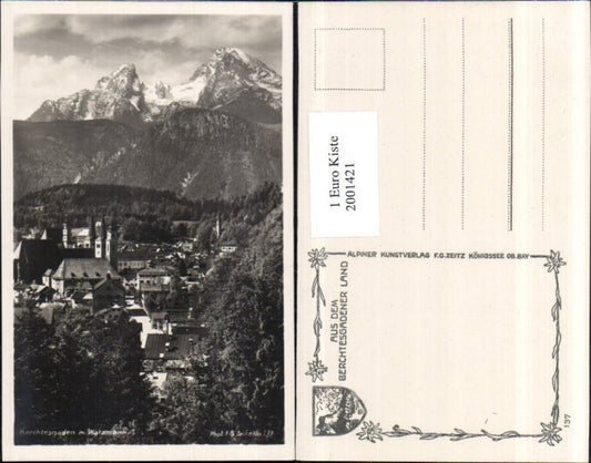 2001421,Berchtesgaden Teilansicht m. Watzmann