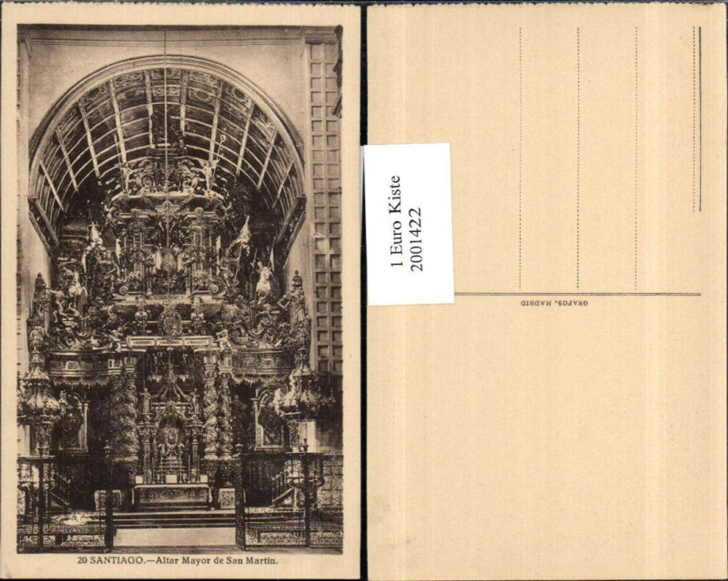 2001422,Santiago Altar Mayor de San Martin Kirche Innenansicht