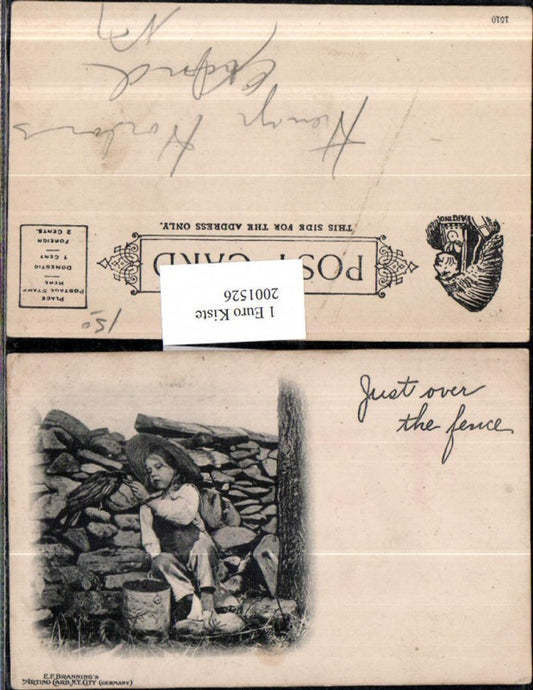 2001526,Mädchen m. Hut Eimer Raabe