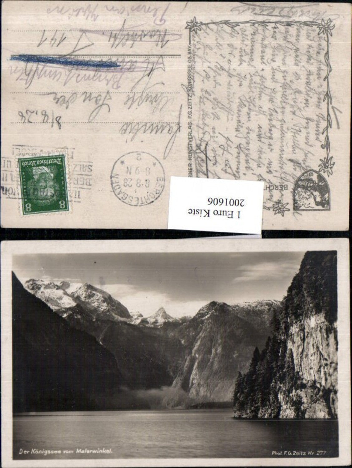 2001606,Der Königssee b. Berchtesgaden vom Malerwinkel Bergkulisse