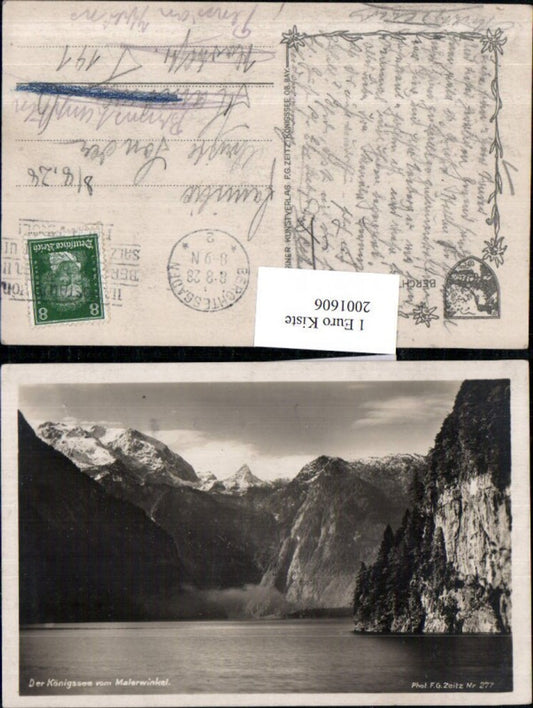 2001606,Der Königssee b. Berchtesgaden vom Malerwinkel Bergkulisse