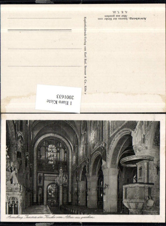 2001633,Arenberg Kirche Innenansicht vom Altar aus gesehen