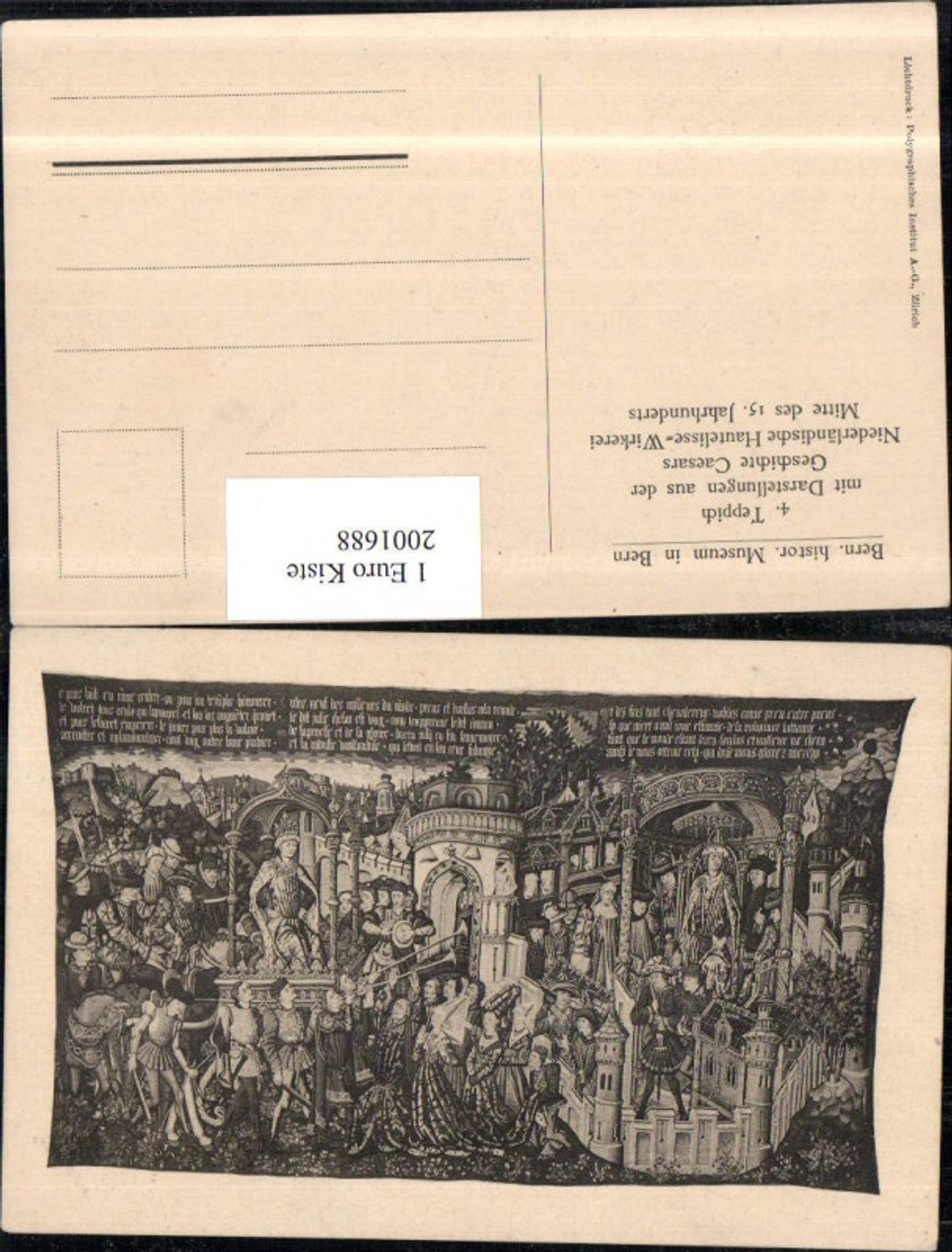 2001688,Bern historisches Museum Teppich m. Darstellungen aus d. Geschichte Caesars Niederländische Hautelisse