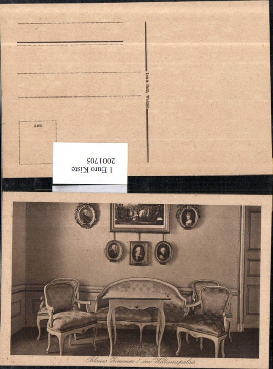 2001705,Blaues Zimmer im Wittumspalais Innenansicht Stuhl Sessel