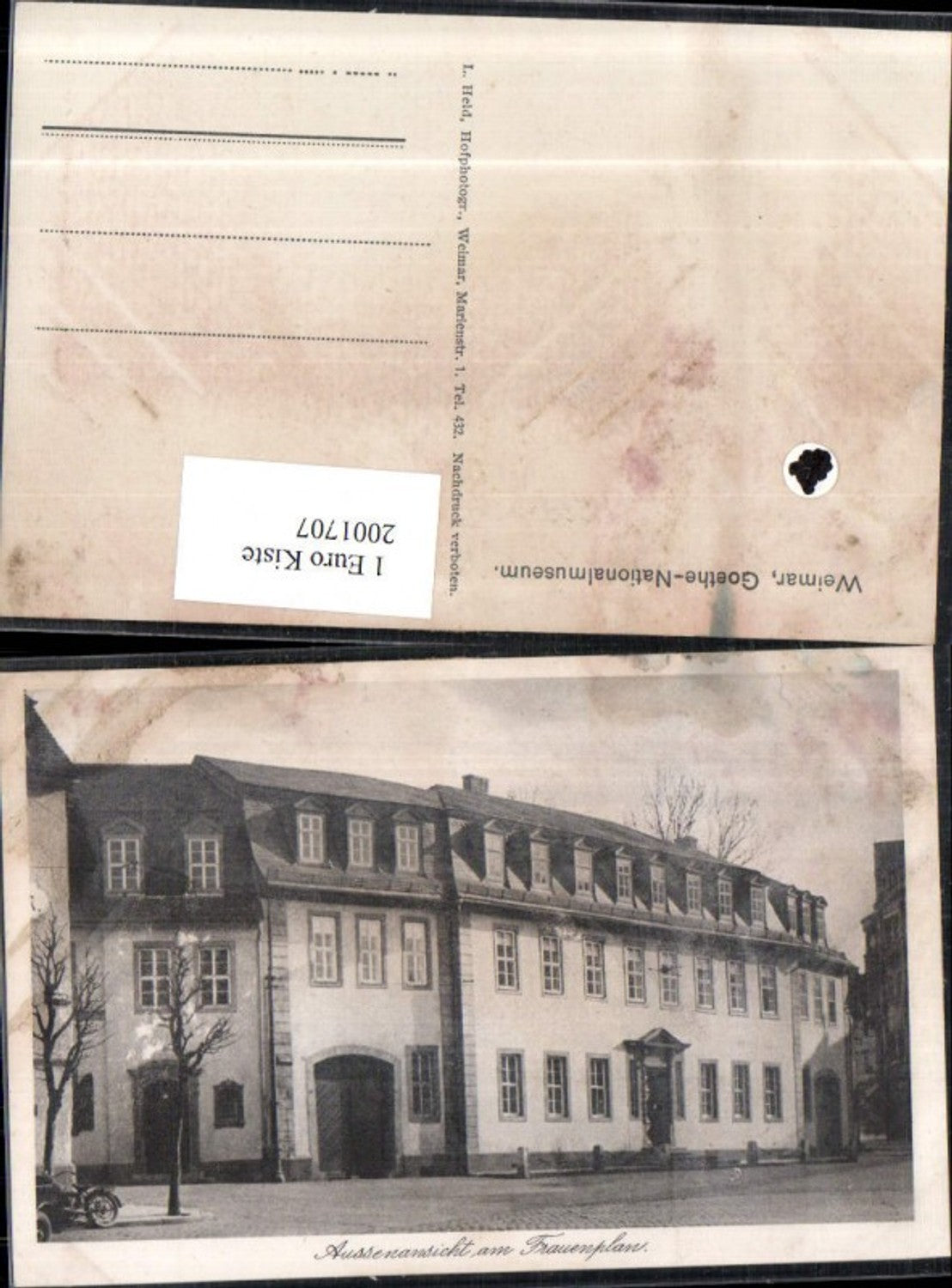 2001707,Weimar Goethe-Nationalmuseum Außenansicht am Frauenplan