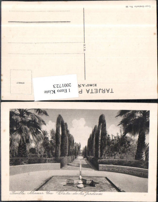 2001723,Sevilla Alcazar Elna Wista de los Jardines Straßenansicht