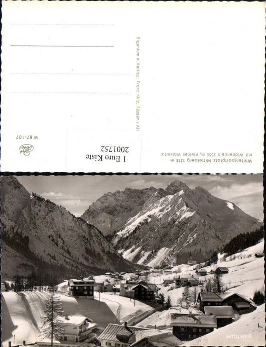 2001752,Mittelberg Teilansicht m. Widderstein Kleines Walsertal Winterbild
