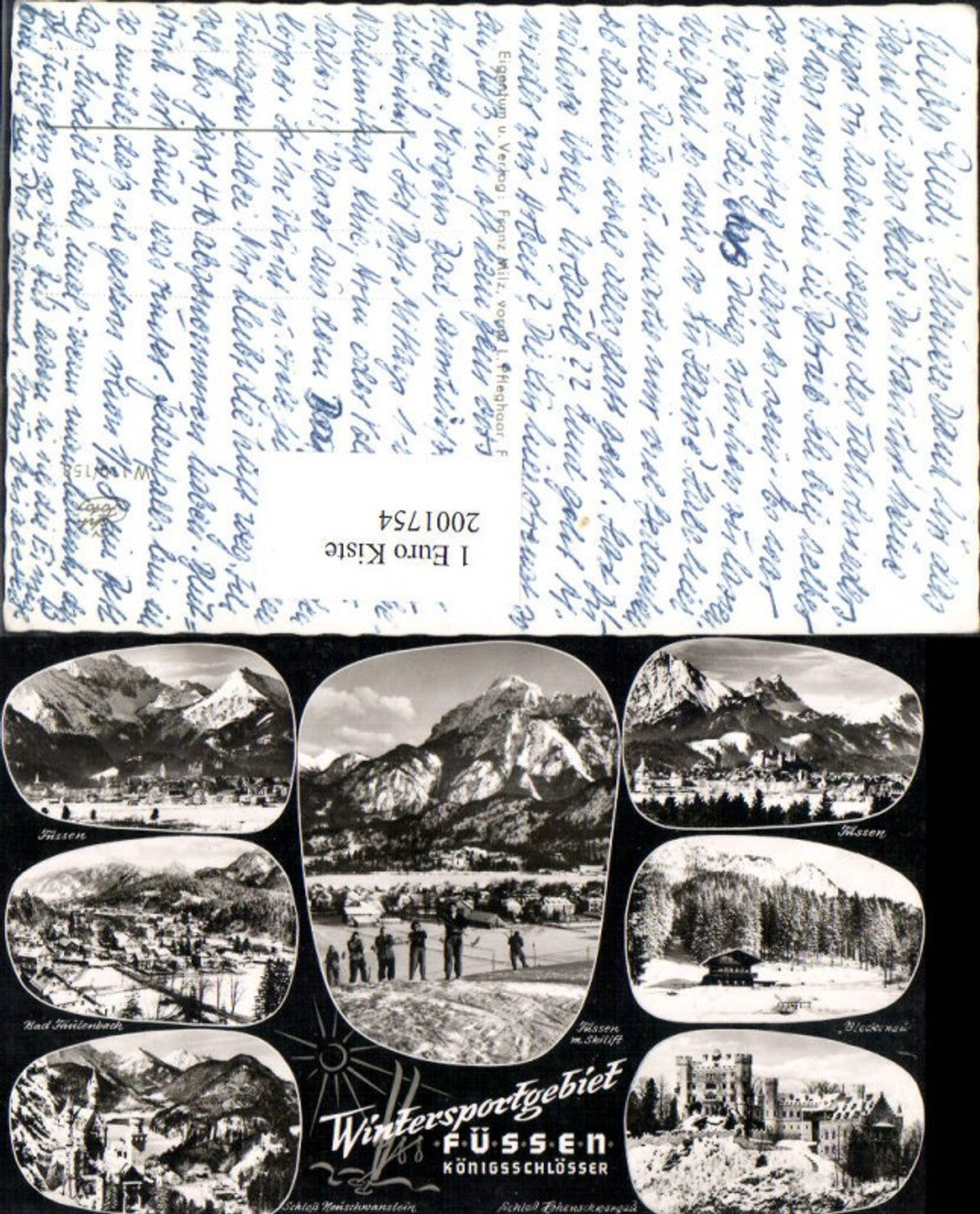2001754,Füssen Königsschlösser Totae Bad Faulenbach Schloss Hohenschwangau Neuschwanstein Mehrbildkarte Winterbilder