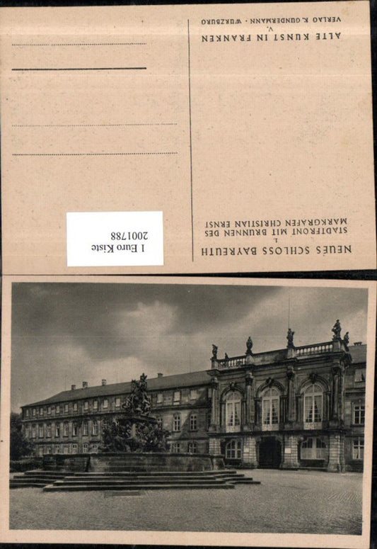 2001788,Neues Schoss Bayreuth Stadtfront m. Brunnen des Markgrafen Christian Ernst