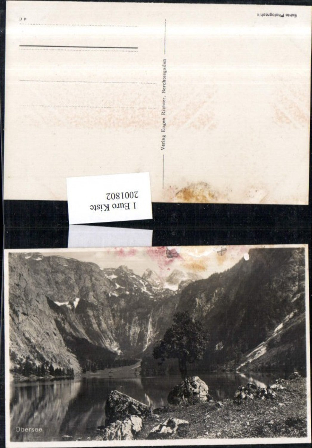 2001802,Obersee See Königssee im Berchtesgadener Land Partie Bergkulisse