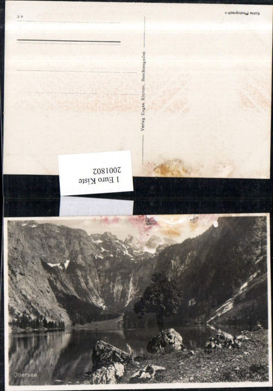 2001802,Obersee See Königssee im Berchtesgadener Land Partie Bergkulisse