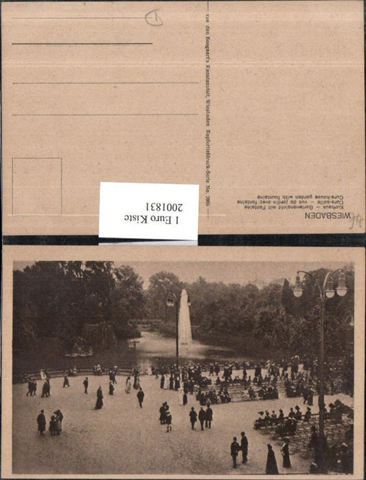 2001831,Wiesbaden Kurhaus Gartenansicht m. Fontäne Springbrunnen