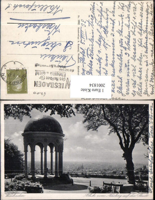 2001834,Wiesbaden Blick v. Neroberg auf d. Stadt Tempel