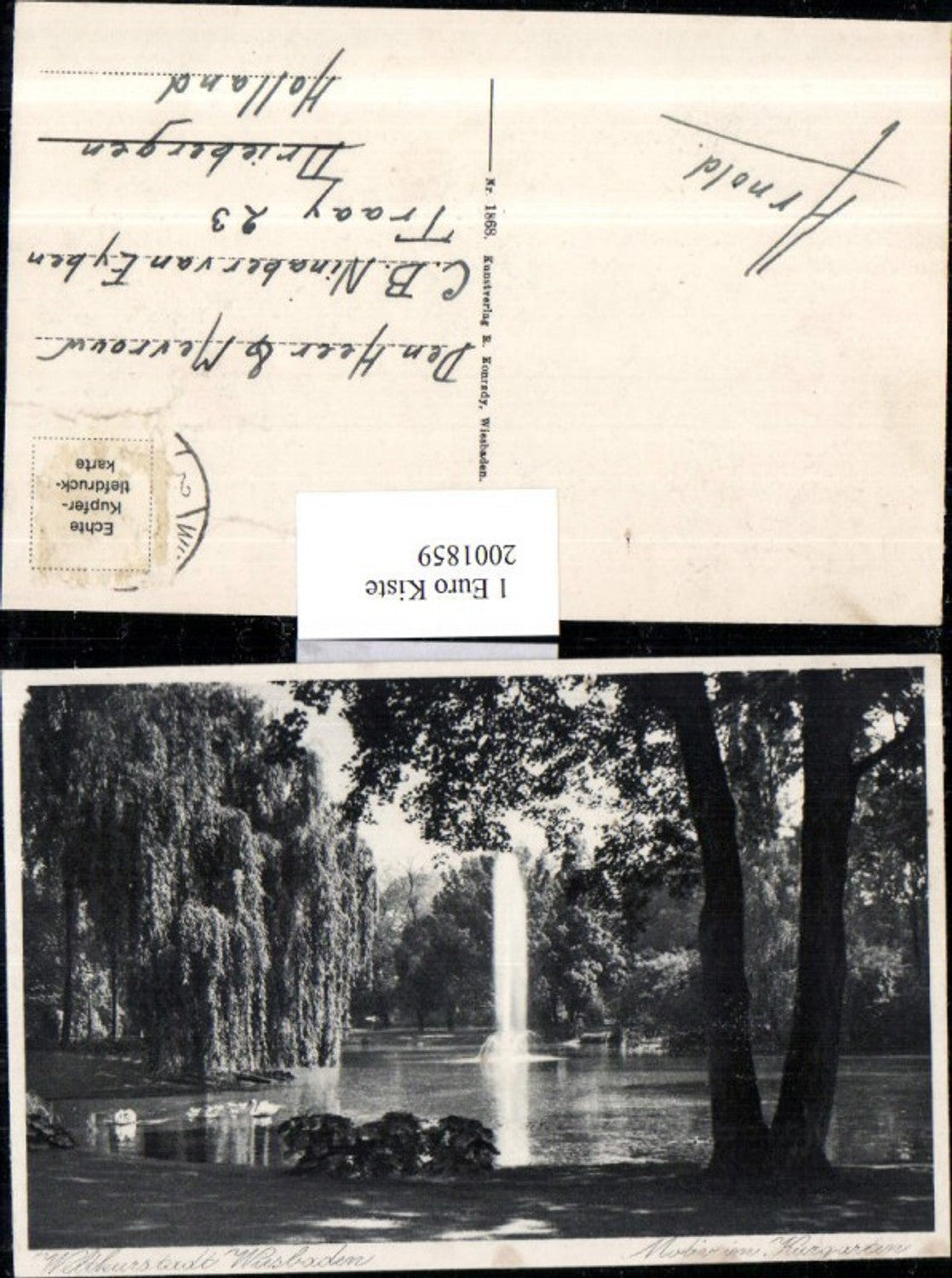 2001859,Wiesbaden Motiv im Kurgarten Springbrunnen