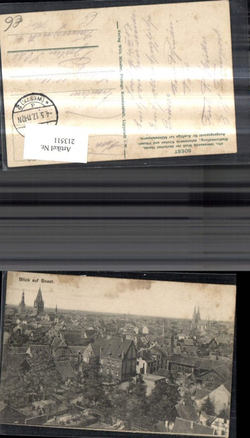 213511,Soest Alte Interessante Stadt d. deutschen Hansa Stadtumwallung Kirche Häuser Ausgangspunkt z. Möhnetalsperre