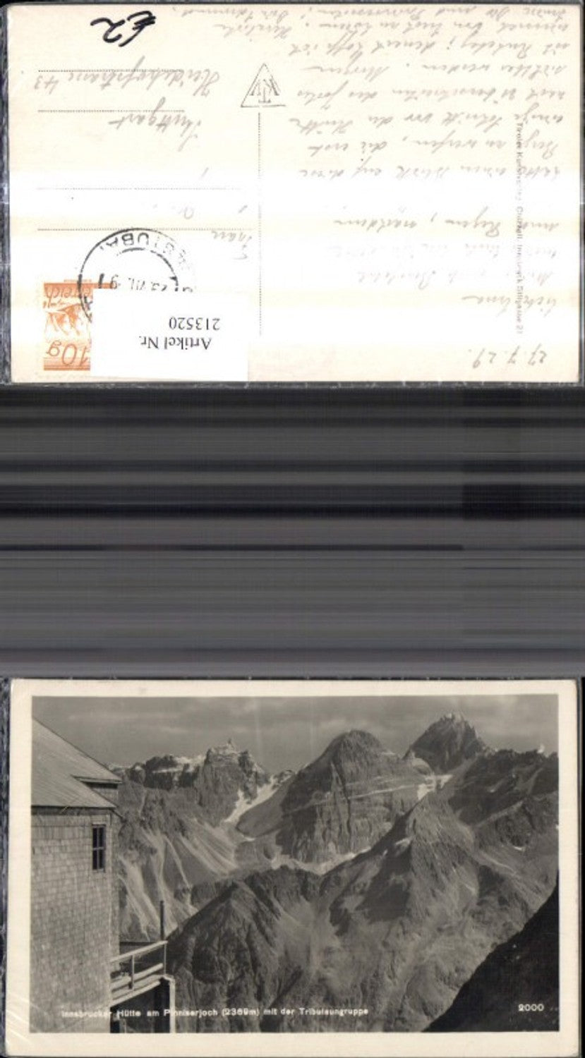 213520,Berghütte Innsbrucker Hütte a. Pinniserjoch m. d. Tribulaungruppe