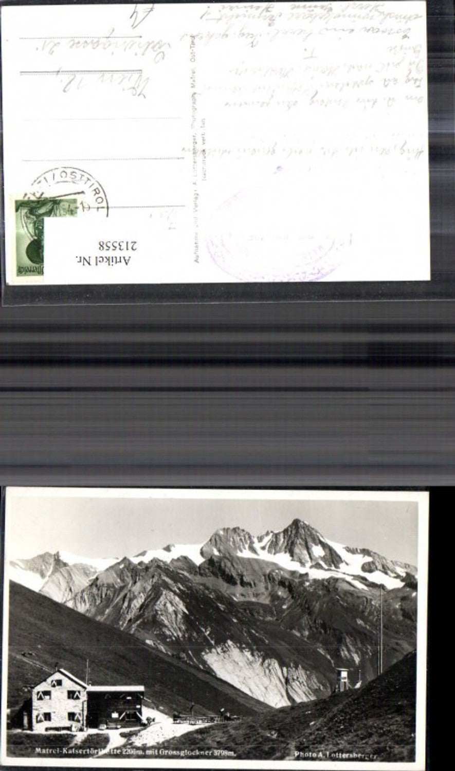 213558,Berghütte Matrei Kaisertörlhütte m. Grossglockner